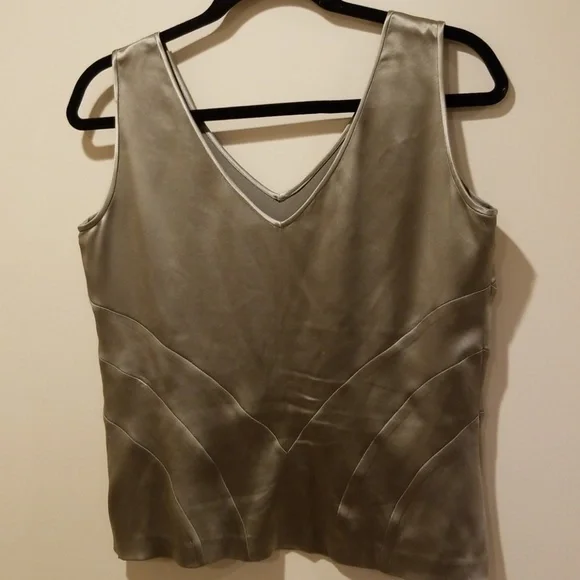 Jones New York Silk Tank Crop Top - Picture 4 of 6